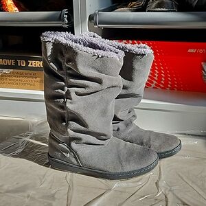 Nike Sneaker Hoodie Hybrid Winter Boots‎ Women Size 9 Gray Suede Slouchy (E13)